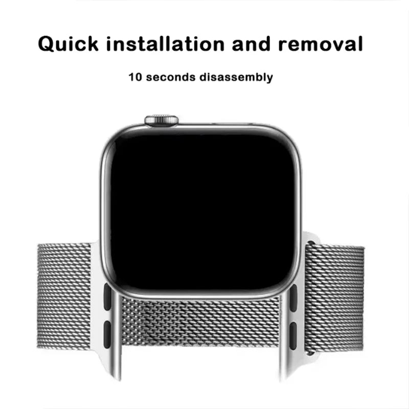 Milanese Loop Strap For Apple Watch Band 46mm 49mm 44mm 40mm 45mm 41mm Metal Classic Bracelet iWatch Series 10 4 5 6 7 8 9 Ultra