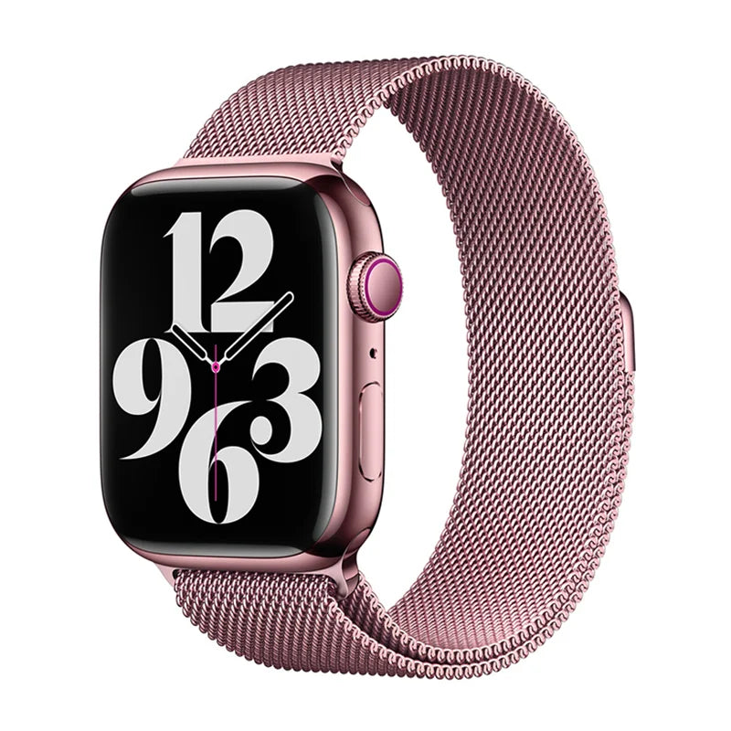 Milanese Loop Strap For Apple Watch Band 46mm 49mm 44mm 40mm 45mm 41mm Metal Classic Bracelet iWatch Series 10 4 5 6 7 8 9 Ultra