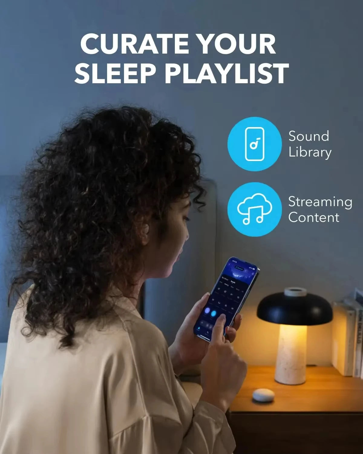 Soundcore Sleep A20 by Anker Sleep Earbuds, Noise Blocking Sleep Headphones, Small Design for Side Sleepers, 80H Playtime A6611