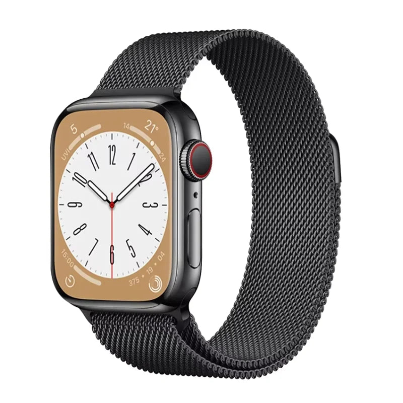Milanese Loop Strap For Apple Watch Band 46mm 49mm 44mm 40mm 45mm 41mm Metal Classic Bracelet iWatch Series 10 4 5 6 7 8 9 Ultra