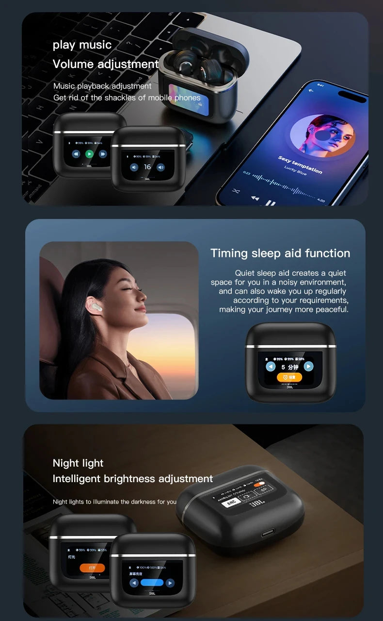 Original JBL Tour Pro 2 True Wireless Bluetooth headphone Noise Cancelling Earbuds LED Smart Display Box headset JBL Tour Pro2