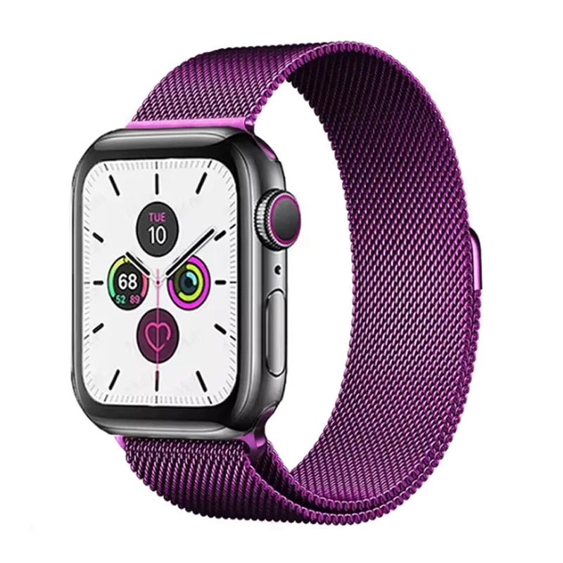 Milanese Loop Strap For Apple Watch Band 46mm 49mm 44mm 40mm 45mm 41mm Metal Classic Bracelet iWatch Series 10 4 5 6 7 8 9 Ultra